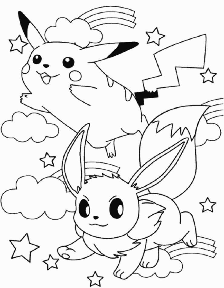 Tổng hợp các bức tranh tô màu Pikachu đẹp - [Kích thước hình ảnh: 740x952 px]