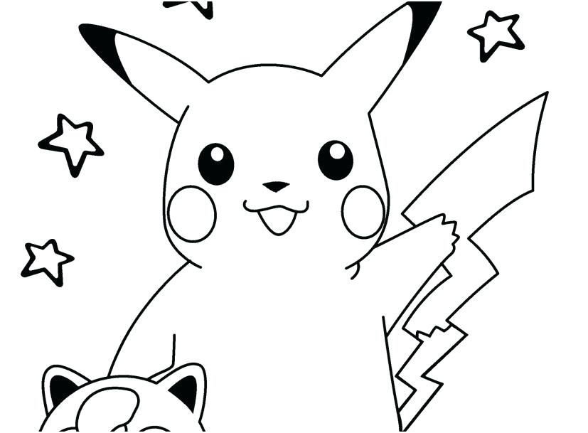 Tổng hợp các bức tranh tô màu Pikachu đẹp - [Kích thước hình ảnh: 827x609 px]