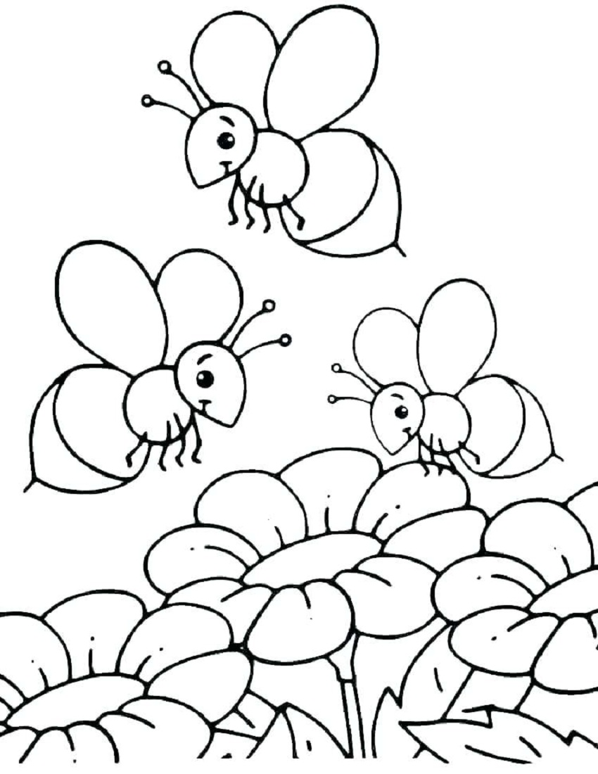Tuyển tập tranh tô màu con ong cực đẹp cho bé - [Kích thước hình ảnh: 850x1100 px]