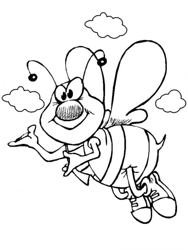 Tuyển tập tranh tô màu con ong cực đẹp cho bé - [Kích thước hình ảnh: 650x866 px]