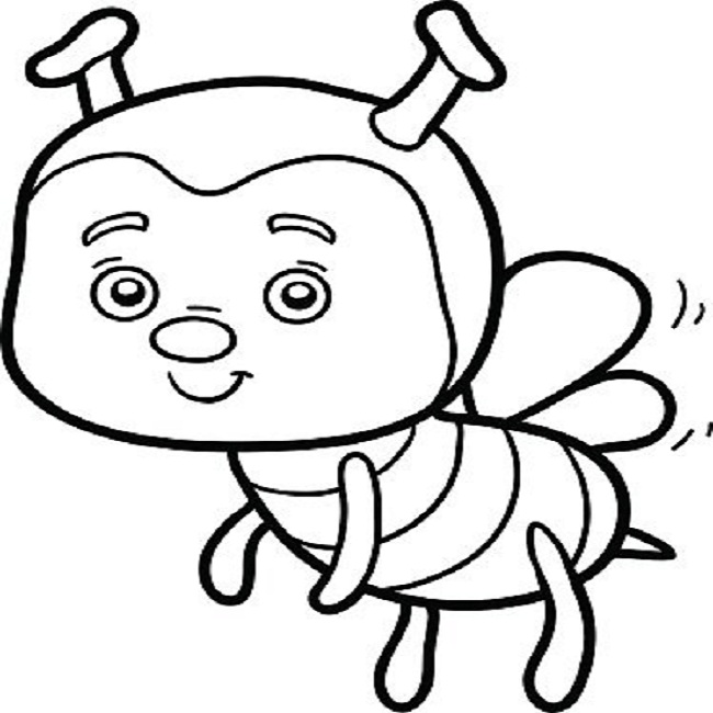 Tuyển tập tranh tô màu con ong cực đẹp cho bé - [Kích thước hình ảnh: 650x650 px]