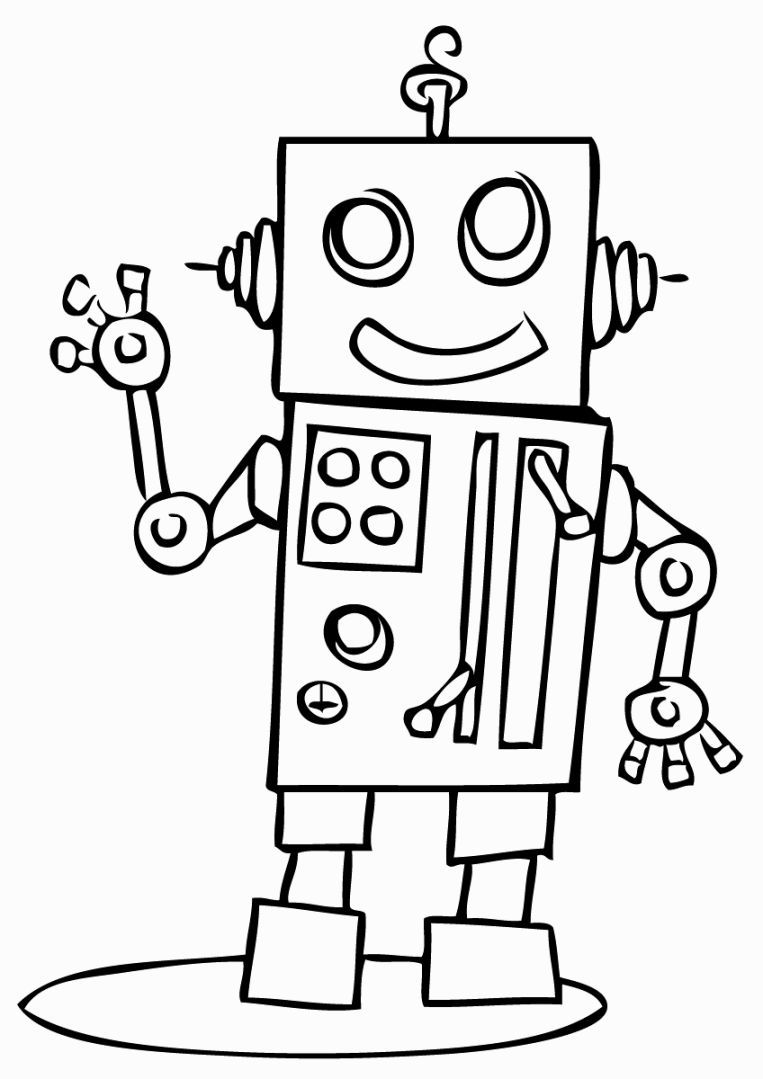 Tuyển tập tranh tô màu Robot cho bé trai tập tô - [Kích thước hình ảnh: 763x1079 px]
