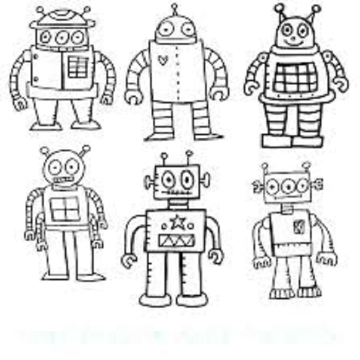 Tuyển tập tranh tô màu Robot cho bé trai tập tô - [Kích thước hình ảnh: 700x700 px]