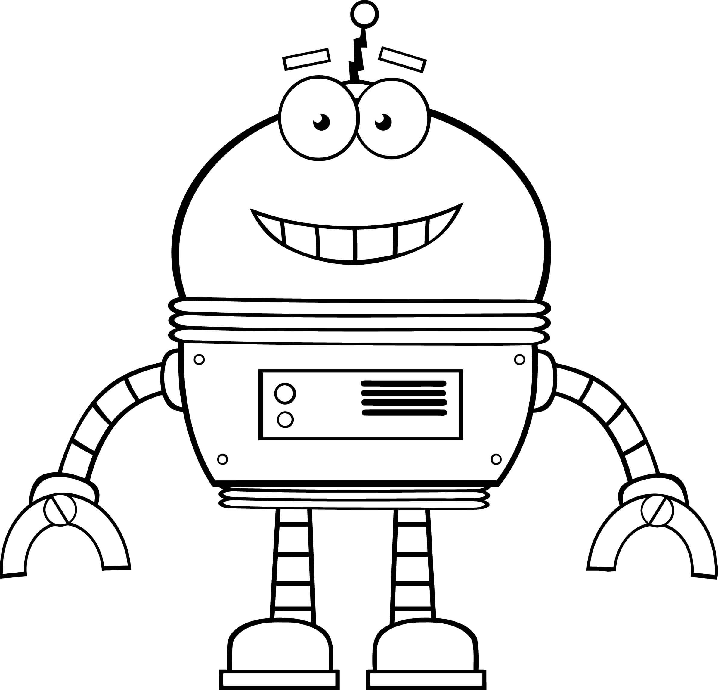 Tuyển tập tranh tô màu Robot cho bé trai tập tô - [Kích thước hình ảnh: 2386x2292 px]
