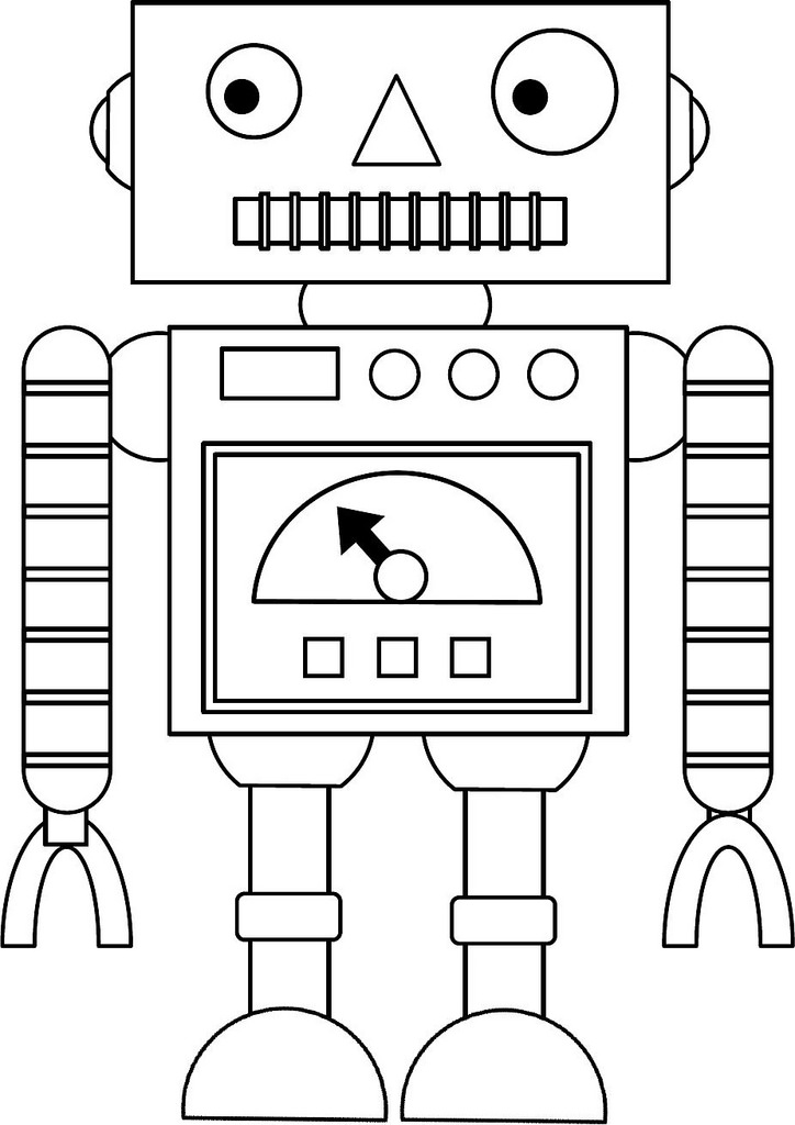 Tuyển tập tranh tô màu Robot cho bé trai tập tô - [Kích thước hình ảnh: 724x1024 px]