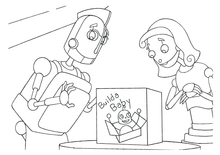 Tuyển tập tranh tô màu Robot cho bé trai tập tô - [Kích thước hình ảnh: 842x595 px]