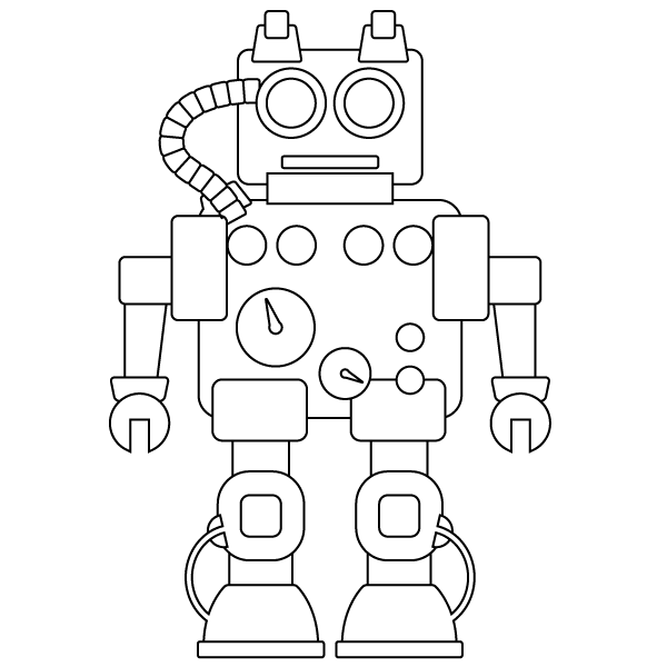 Tuyển tập tranh tô màu Robot cho bé trai tập tô - [Kích thước hình ảnh: 600x600 px]