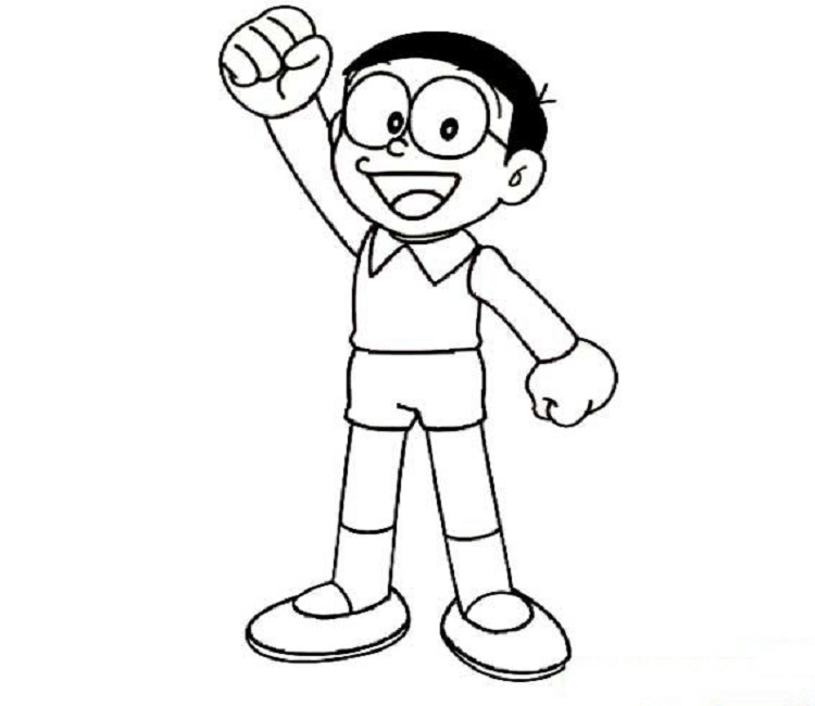 Bộ sưu tập tranh tô màu Nobita nhân vật hoạt hình - [Kích thước hình ảnh: 750x650 px]