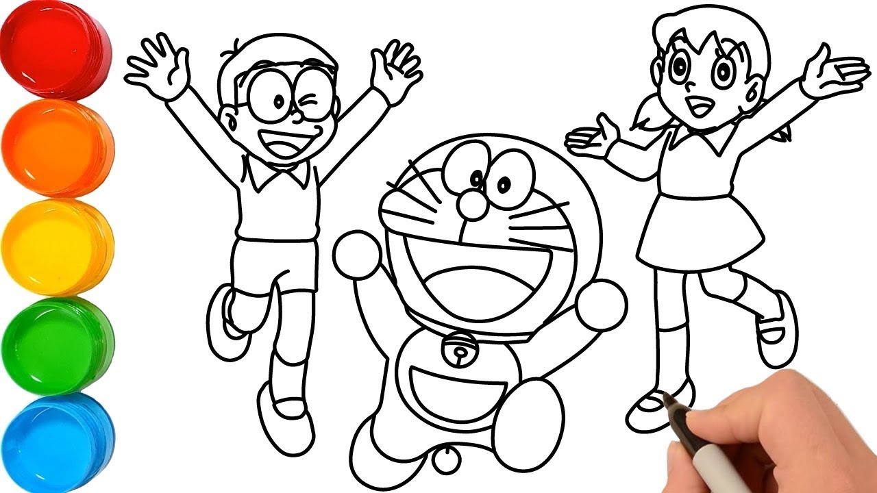 Bộ sưu tập tranh tô màu Nobita nhân vật hoạt hình - [Kích thước hình ảnh: 1280x720 px]