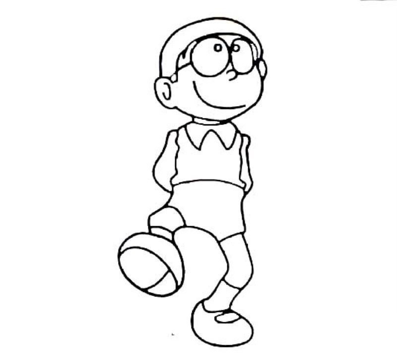 Bộ sưu tập tranh tô màu Nobita nhân vật hoạt hình - [Kích thước hình ảnh: 800x720 px]