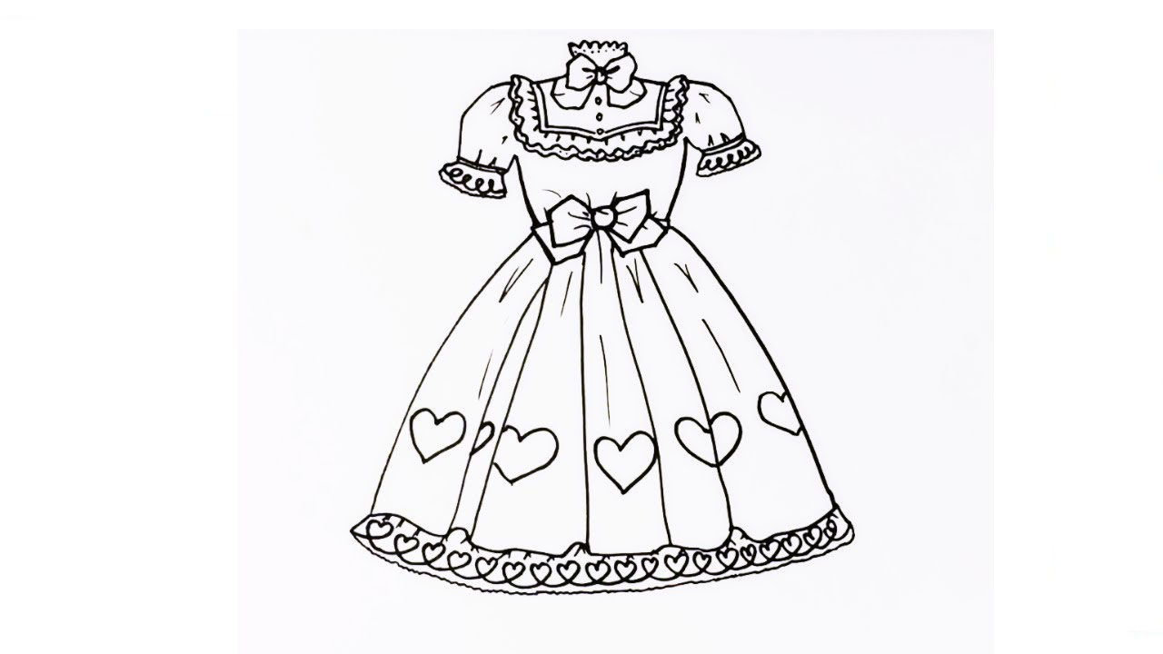 Tổng hợp các bức tranh tô màu váy công chúa đẹp nhất cho bé gái - [Kích thước hình ảnh: 1280x720 px]