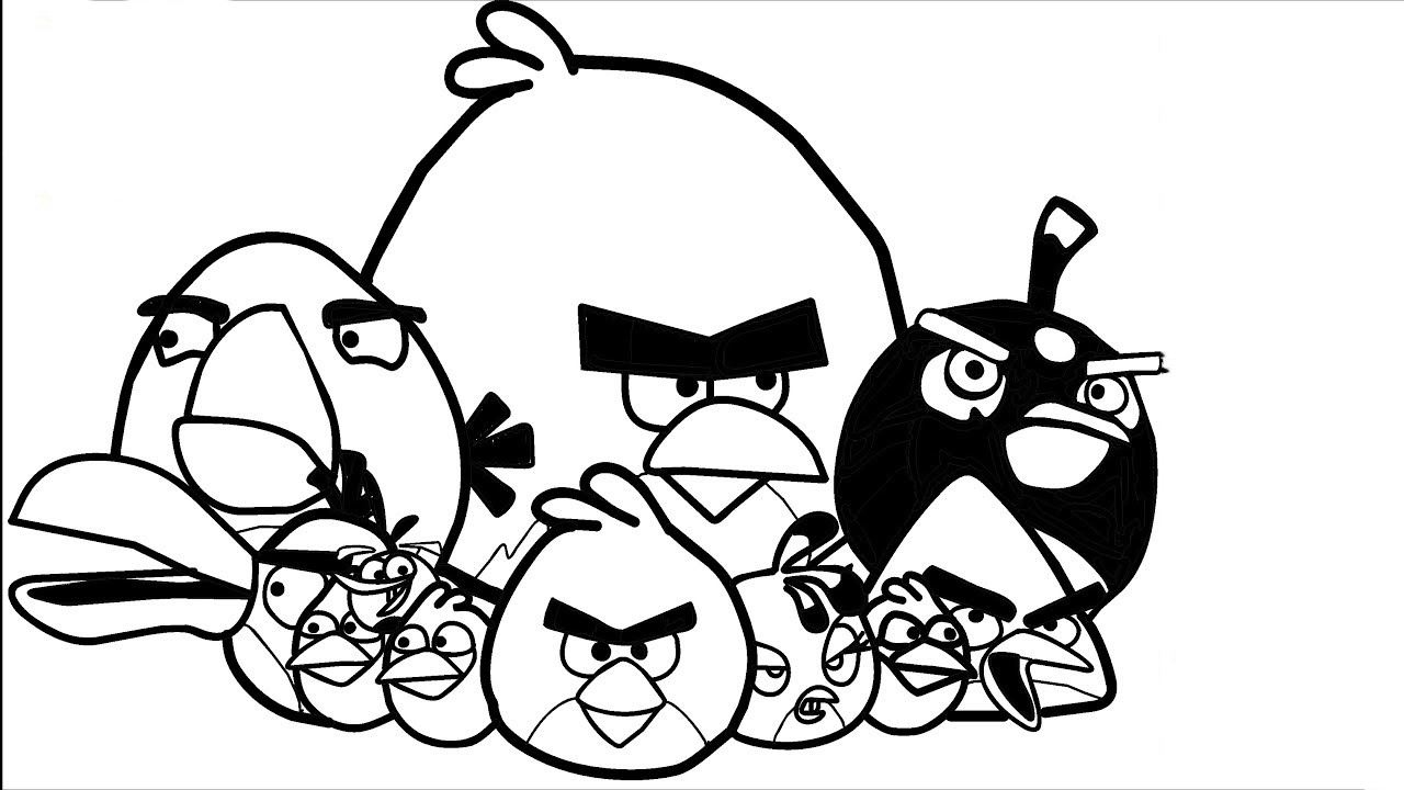 Tổng hợp các bức tranh tô màu Angry Birds đẹp nhất cho bé - [Kích thước hình ảnh: 1280x720 px]