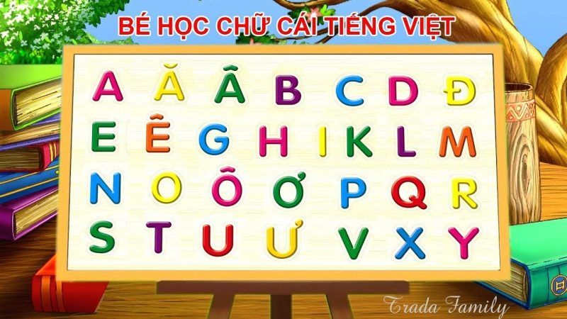 Tranhto24h: Hình ảnh bảng chữ cái tiếng Việt cho các bé, 800x450px