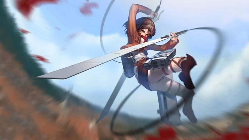 Tranhto24h: background anime nữ chiến binh cực chất, 800x450px