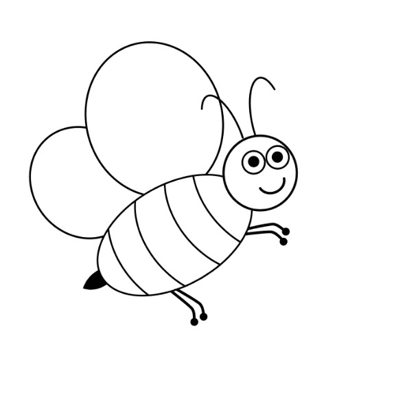 Tranhto24h: Tranh vẽ con ong, 577x579px