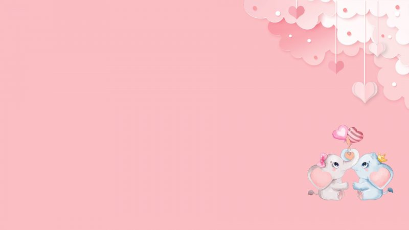 Tranhto24h: Background dễ thương màu hồng, 800x450px