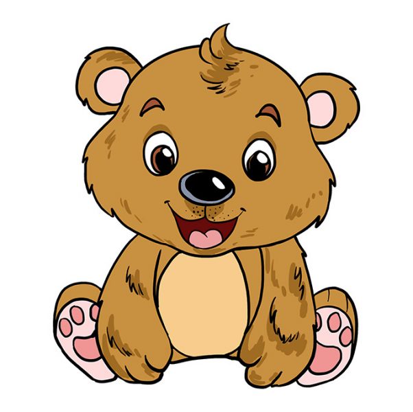 Tranhto24h: Vẽ con gấu cute, 602x600px