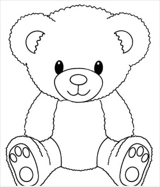 Tranhto24h: Hình vẽ con gấu, 512x600px