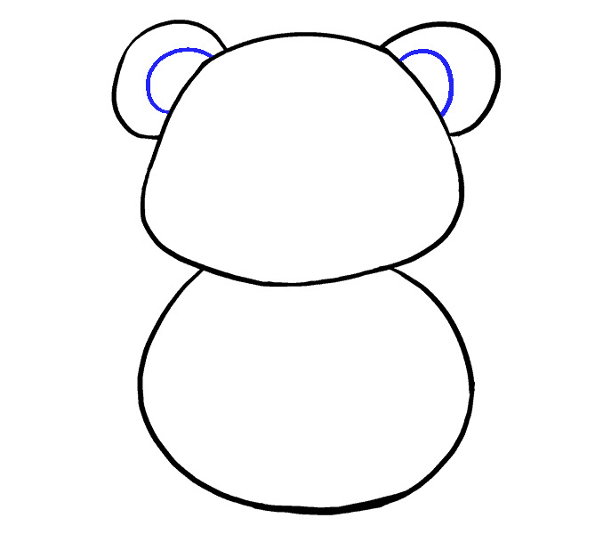 Tranhto24h: Vẽ gấu cute đơn giản, 678x600px