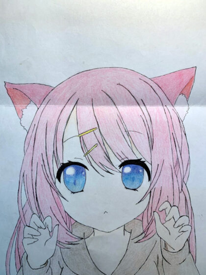Tranhto24h: Vẽ tranh Anime nữ cute chibi, 420x560px