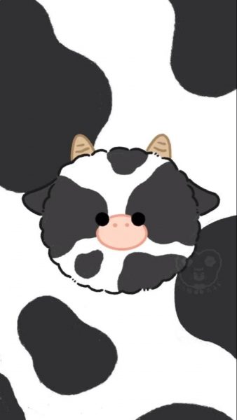 Tranhto24h: Hình nền bò sữa cute cực dễ thương, 338x600px