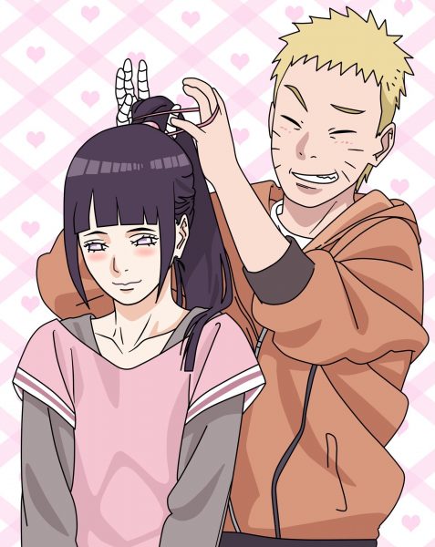 Tranhto24h: hình Hinata và Naruto tình cảm mặn nồng, 477x600px