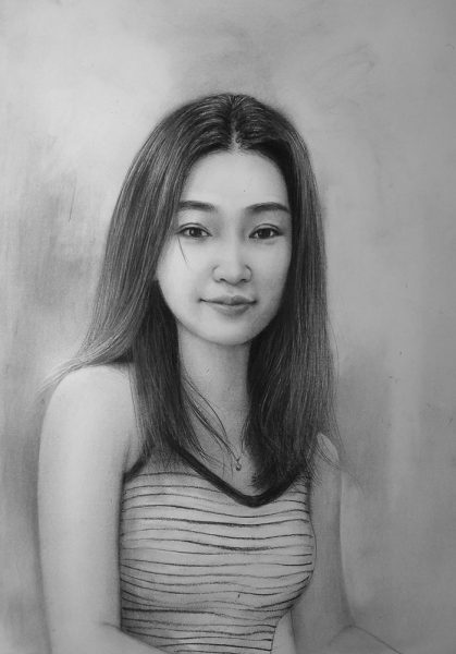 Tranhto24h: hình vẽ cô gái cá tính, 419x600px