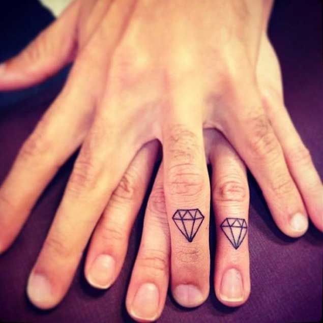Tranhto24h: Hình xăm kim cương mini ở cổ tay ngón tay tattoo kim cương đẹp ý nghĩa, 635x635px