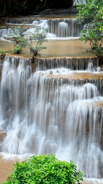 Tranhto24h: hình nền thác nước hình cầu thang, 338x600px
