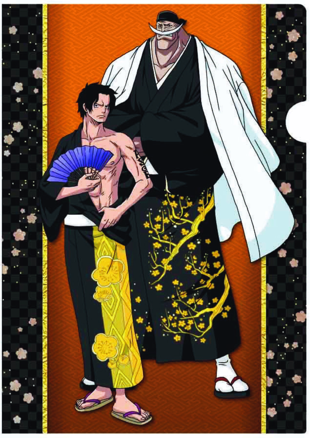 Tranhto24h: Hình nền Râu Trắng One Piece mặc kimono, 1000x1411px
