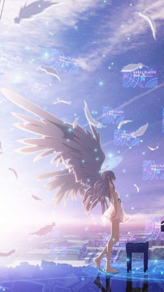 Tranhto24h: ảnh anime thiên thần thế giới ảo, 338x600px