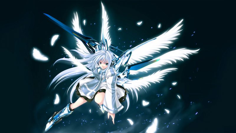 Tranhto24h: ảnh anime thiên thần có cánh chiến đấu, 800x450px