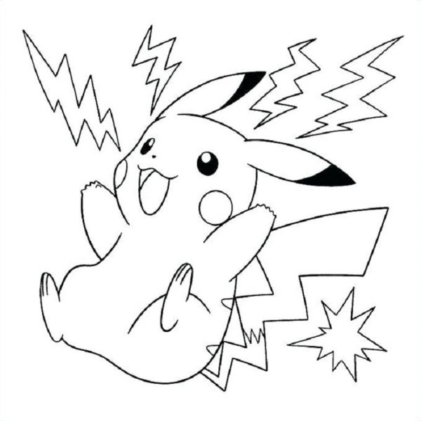 Tranhto24h: Hình ảnh Pikachu dễ vẽ, 600x600px