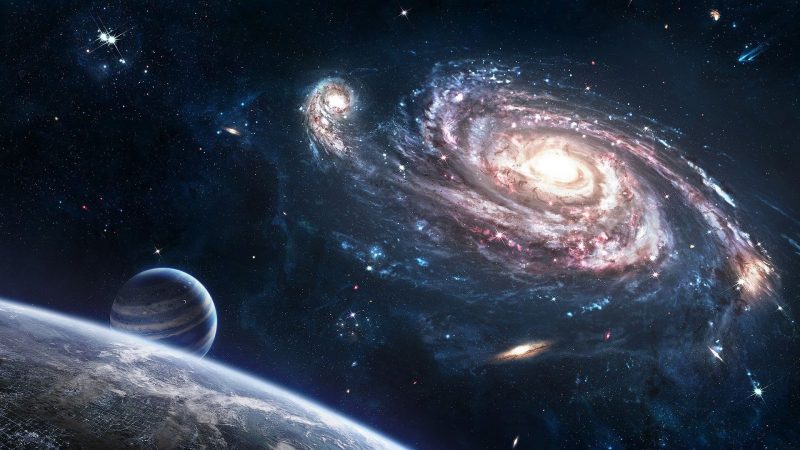 Tranhto24h: background vũ trụ hành tinh và thiên hà, 800x450px