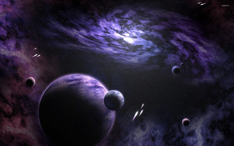 Tranhto24h: background vũ trụ nhiều hành tinh, 800x500px