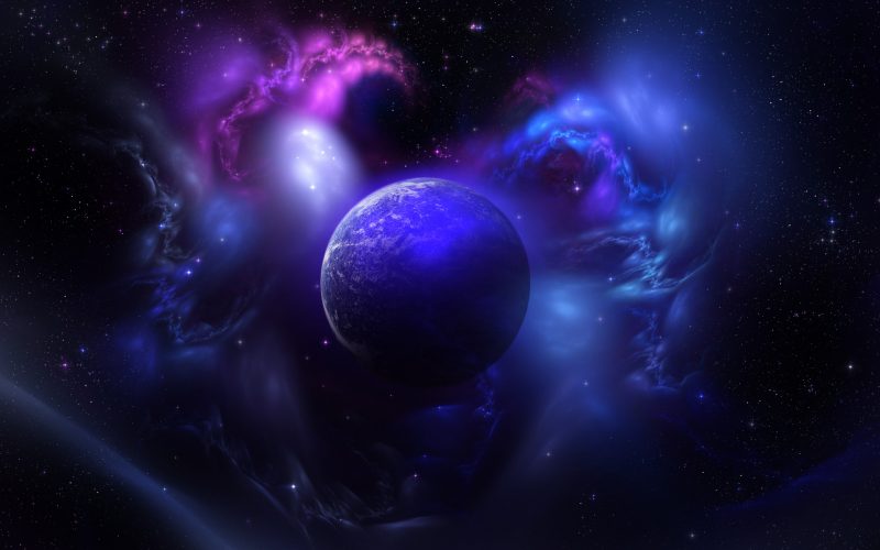 Tranhto24h: background vũ trụ bụi khí và hành tinh, 800x500px