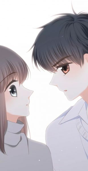 Tranhto24h: ảnh anime đôi nam nữ đối mặt, 309x600px