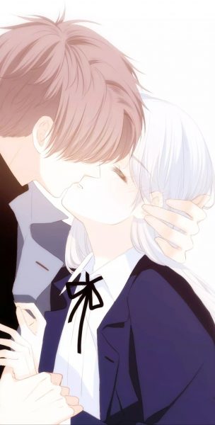 Tranhto24h: ảnh anime đôi nam nữ ôm hôn nhau, 304x600px