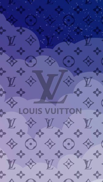 Tranhto24h: Hình nền Louis Vuitton nền xanh, 338x600px