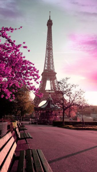 Tranhto24h: Tải hình nền tháp Eiffel đẹp nhẹ nhàng cho điện thoại, 338x600px