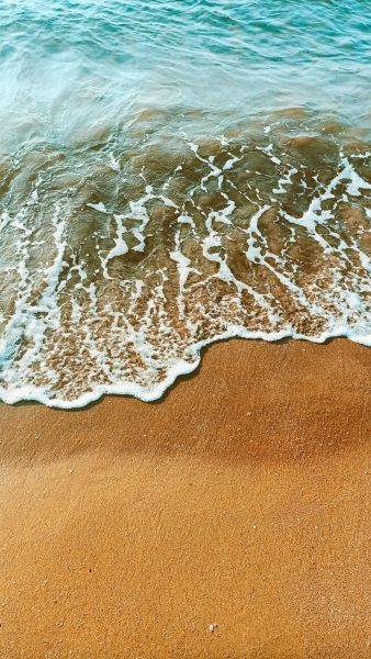 Tranhto24h: hình nền samsung bờ biển và sóng xanh, 338x600px
