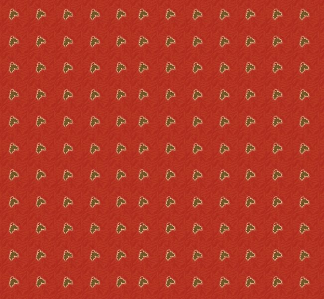 Tranhto24h: background đỏ họa tiết lá và quả, 651x600px
