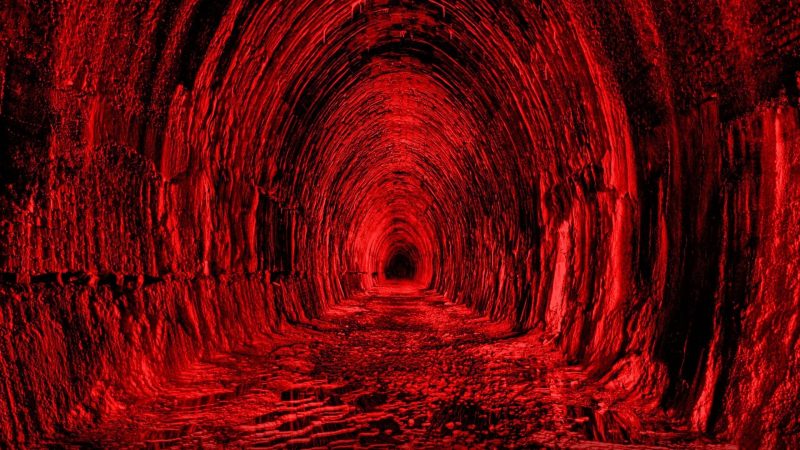 Tranhto24h: background đỏ đường hầm, 800x450px