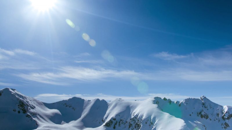 Tranhto24h: background phong cảnh núi tuyết và bình minh, 800x450px