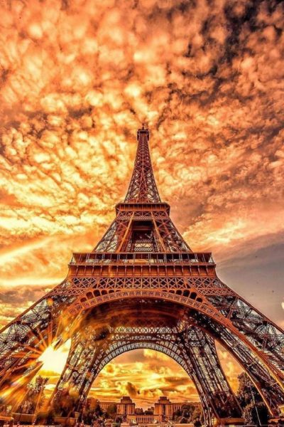Tranhto24h: Hình tháp Eiffel vào mùa hè, 400x600px
