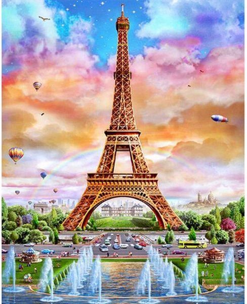 Tranhto24h: Hình ảnh tháp Eiffel vẽ, 488x600px