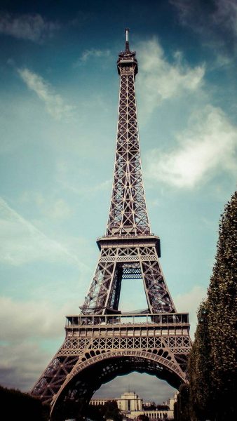 Tranhto24h: Hình tháp Eiffel với gam màu trầm, 338x600px