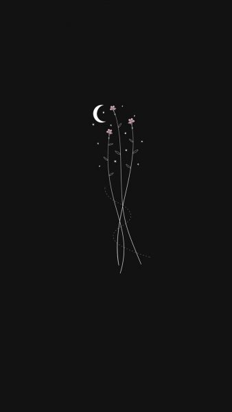 Tranhto24h: Hình avatar tang lễ hoa và mặt trăng, 338x600px