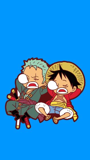 Tranhto24h: Ảnh Luffy và Zoro chibi ngủ khò cute, 315x560px