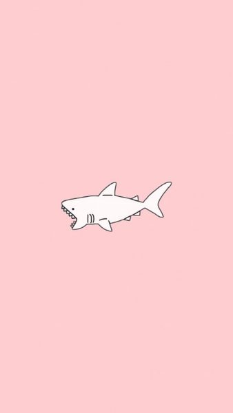 Tranhto24h: ảnh nền màu hồng pastel trơn cá mập, 338x600px